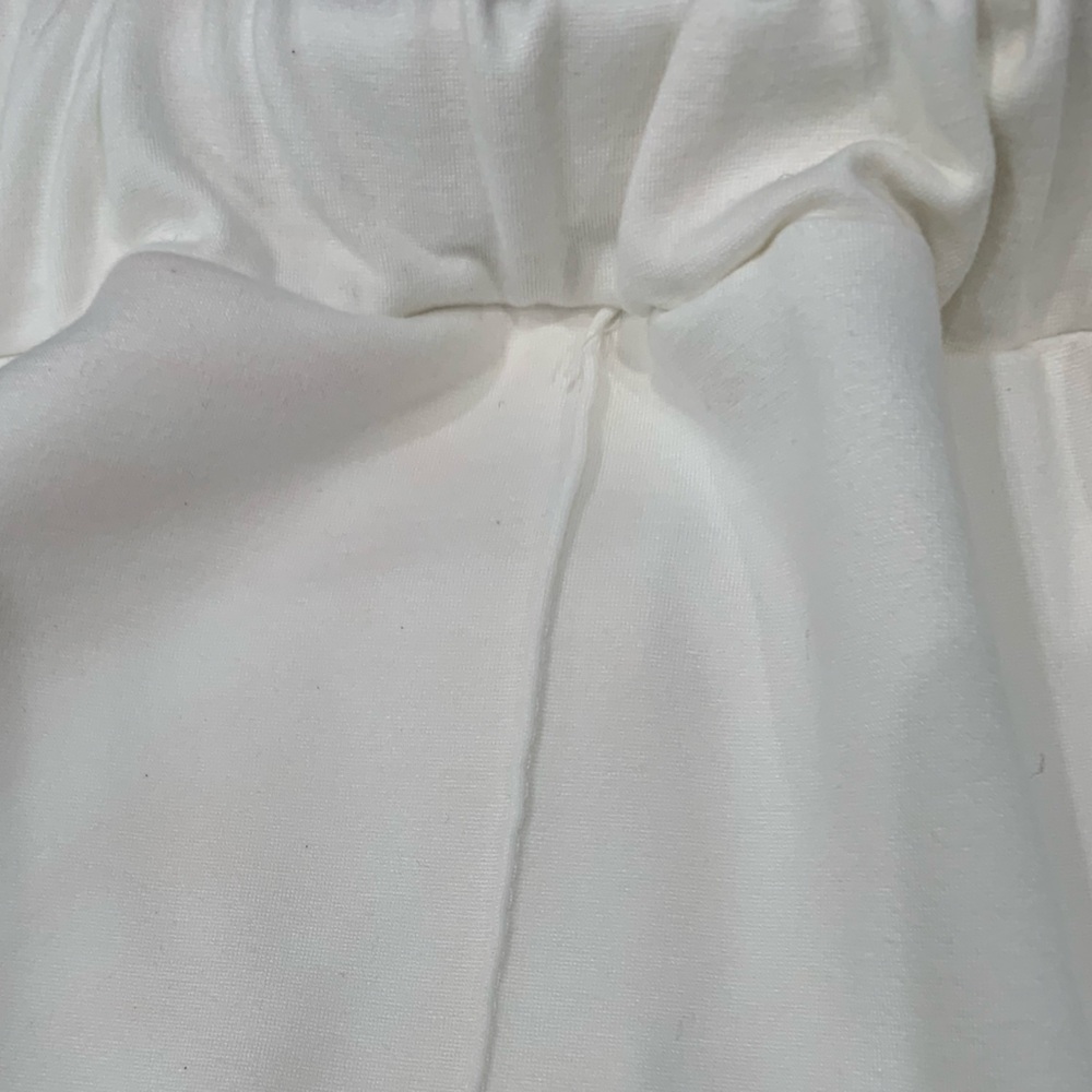 Prada White Cotton Jogger Pants Women’s Large/ Grey Side-Stripe /Emblem/ Size L - Picture 8 of 15